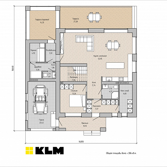 Проект дома КЛМ 157